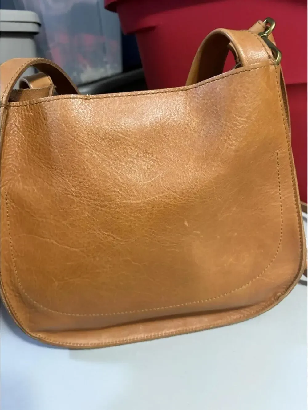 Madewell X5803 Burnished Caramel Leather the Sydney Crossbody Bag - Picture 6 of 16